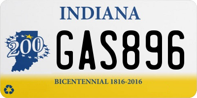 IN license plate GAS896