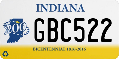 IN license plate GBC522