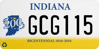 IN license plate GCG115