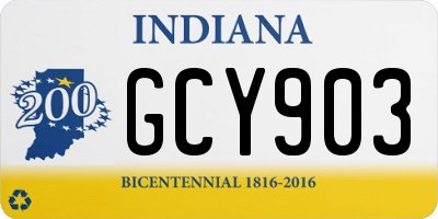 IN license plate GCY903