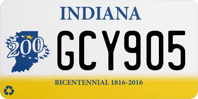 IN license plate GCY905