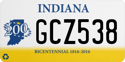 IN license plate GCZ538