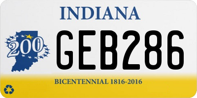 IN license plate GEB286