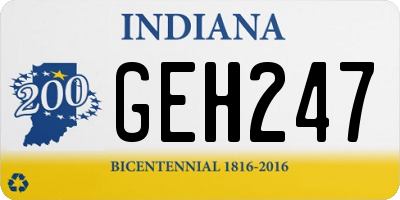 IN license plate GEH247