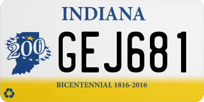 IN license plate GEJ681