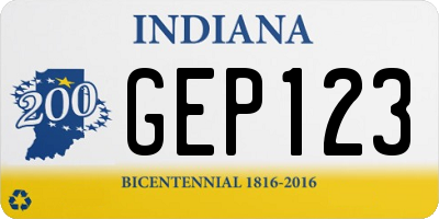 IN license plate GEP123