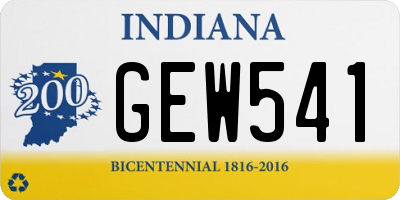 IN license plate GEW541