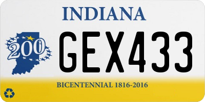 IN license plate GEX433