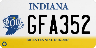 IN license plate GFA352