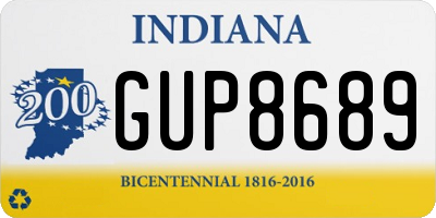 IN license plate GUP8689