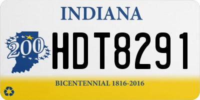 IN license plate HDT8291