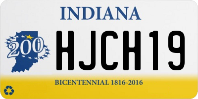 IN license plate HJCH19