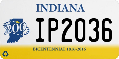 IN license plate IP2036