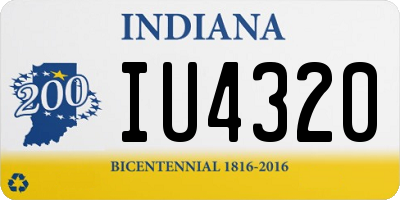 IN license plate IU4320