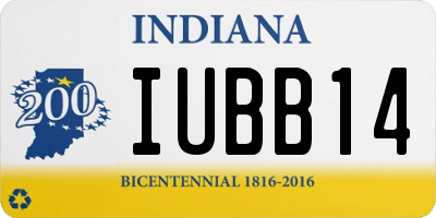 IN license plate IUBB14