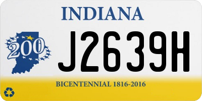 IN license plate J2639H