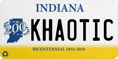 IN license plate KHAOTIC