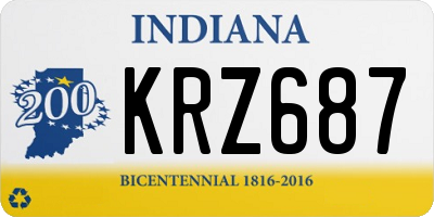 IN license plate KRZ687