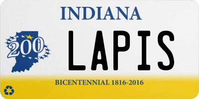 IN license plate LAPIS