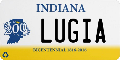 IN license plate LUGIA