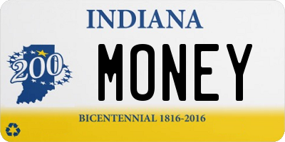 IN license plate MONEY