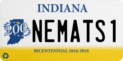 IN license plate NEMATS1