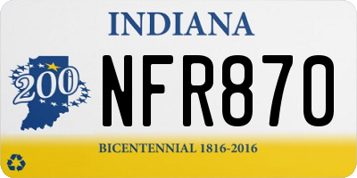 IN license plate NFR870