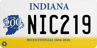 IN license plate NIC219