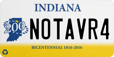 IN license plate NOTAVR4