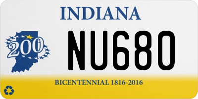 IN license plate NU680