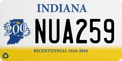 IN license plate NUA259