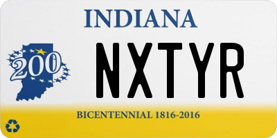 IN license plate NXTYR