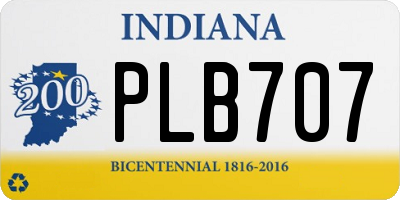 IN license plate PLB707