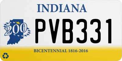 IN license plate PVB331