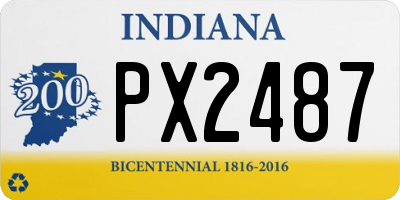 IN license plate PX2487