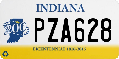 IN license plate PZA628