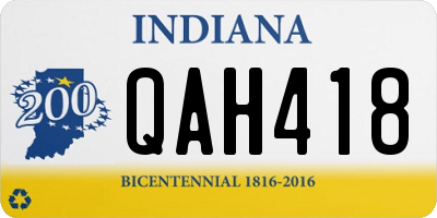 IN license plate QAH418