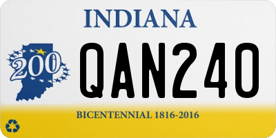 IN license plate QAN240