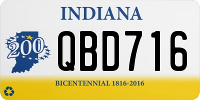 IN license plate QBD716