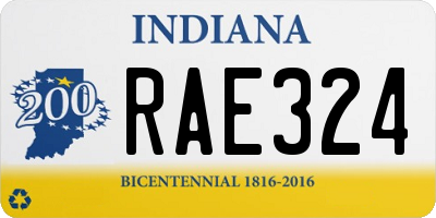 IN license plate RAE324