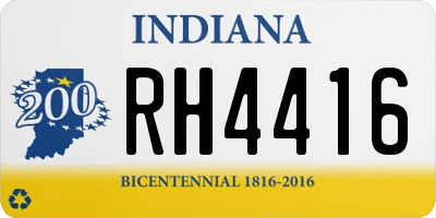 IN license plate RH4416