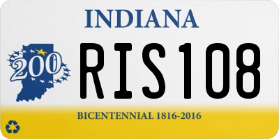 IN license plate RIS108