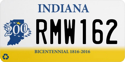 IN license plate RMW162