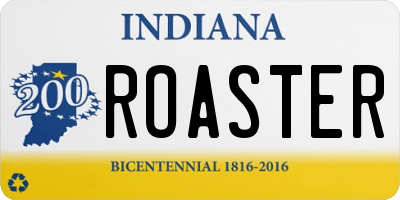 IN license plate ROASTER