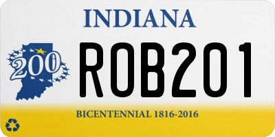 IN license plate ROB201