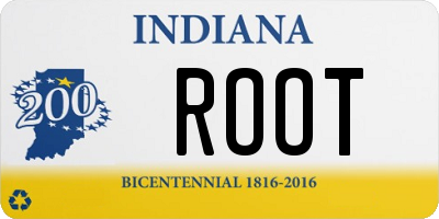 IN license plate ROOT