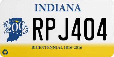 IN license plate RPJ404