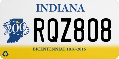 IN license plate RQZ808