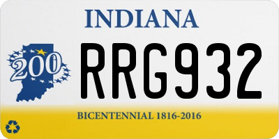 IN license plate RRG932