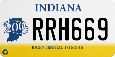 IN license plate RRH669